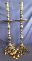 Large Brass Candle Holders, small brass items