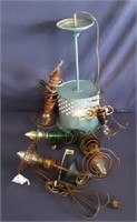 Vintage Minnow Bucket & Springs Lamps