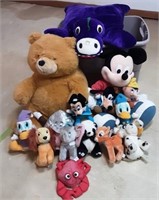 Tub of Stuffed Animals - many Disney