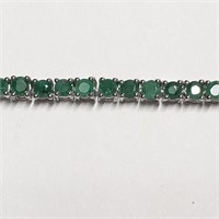 $1325 Silver Emeralds(4.1ct) Bracelet