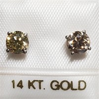 $4350 14K  Diamond(1ct) Earrings