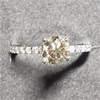 $5500 14K  Diamond(0.75ct) Diamond(0.18ct) Ring