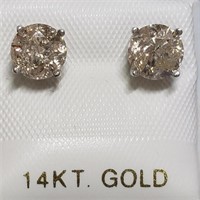 $3400 14K  Diamond(1.5ct) Earrings