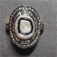 $2300 Silver Diamond(1.65ct) Ring