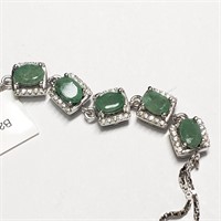 $500 Silver Emerald Bracelet