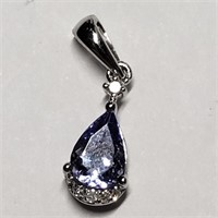 $1000 14K  Tanzanite(0.62ct) Diamond(0.03ct) Penda