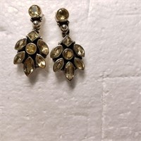 $1000 Silver Citrine Earrings