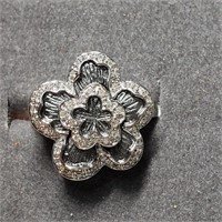 $240 Silver Diamond(0.18ct) Ring