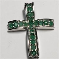 $120 Silver Emerald Pendant