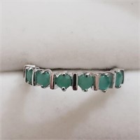 $120 Silver Emerald Ring