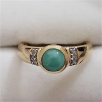 $200 Silver Chalcedony Gold Plated Ring