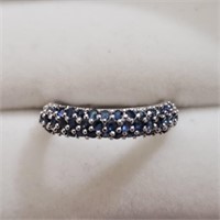 $100 Silver Sapphire Ring