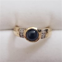 $160 Silver Onxy Gold Plated Ring