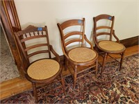 (3) Cane Bottom Chairs