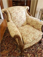 Upholstered Arm Chair - Floral Print
