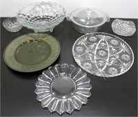 ** Assorted Glass Bowls & Plates