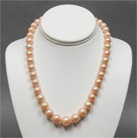 Vintage Cultured Pearl Necklace, 14K Gold Clasp