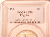 1920 Comm. Silver 50 Cents Pilgrim Tercentenary