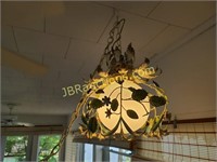 Hanging Light w/ Globe- Leaf Desgin