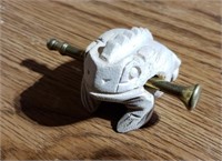 Small wooden frog
