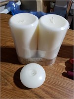 2 New white candles