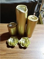 Gold colored candles