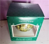 Vintage Glass Christmas Bulb 7 (Nativity scene)