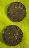 1949 & 1950 Great Britian Two Shillings