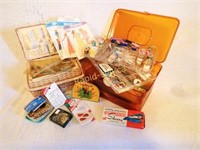 Vintage Sewing Basket & Supplies