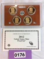 2012 US Mint Presidential Dollar Coin Proof Set
