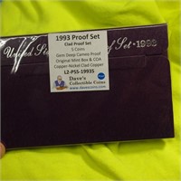 Unopened 1993 Proof Set/Clad Proof Set