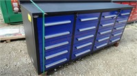 Blue Unused 20-Drawer Tool Bench
