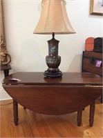 Drop Leaf Table & Lamp