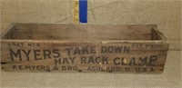 MYERS TAKE DOWN HAY RACK CLAMP WOOD BOX