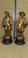 BRONZE WASH OVER METAL LARGE STATUES