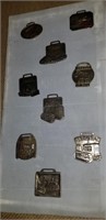 GROUP OF 9 MACHINERY WATCH FOBS