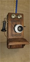 KELLOGG WOODEN WALL TELEPHONE