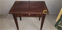 EARLY STENCILED CHILDS TABLE W/ DRAWER