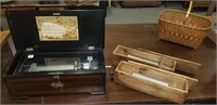 1880'S SWISS MUSIC BOX W/ CHANGER 2 EXTRA COBS