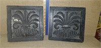 PAIR OF WOODEN ARCHITECTURAL PIECES