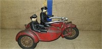 CAST IRON INDIAN MOTORCYCLE WITH SIDECAR