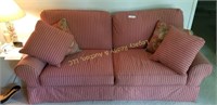 Clean Red Stripe Couch