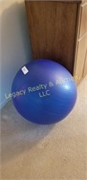 blue excersize ball