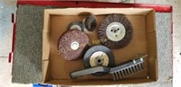 grinder wheels and wire brush