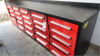 Red Unused 25-Drawer Tool Bench-Transit Damage