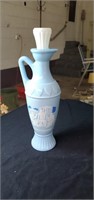 Powder blue colored decanter approx 13 inches