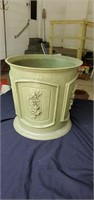 Super cute vintage green pot or waste basket