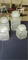 Wexford glass pattern canister set