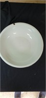 White enamelware pan