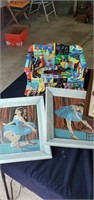 Ballet prints, Kleenex box cover & frames